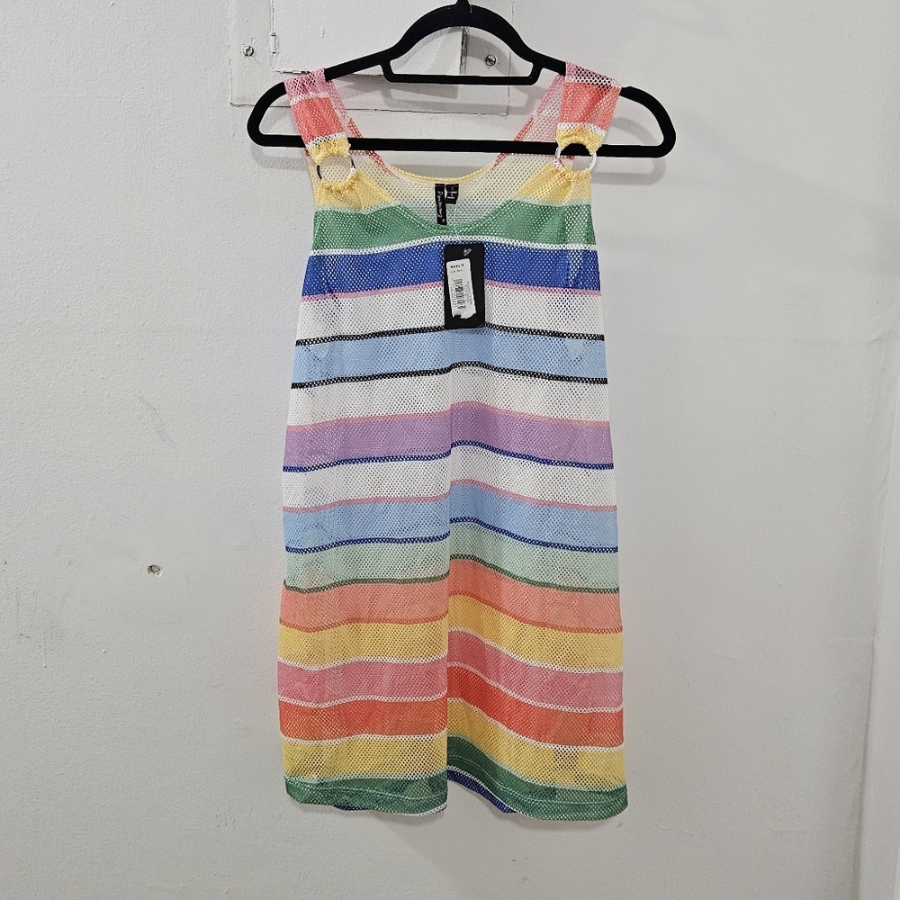 Portocruz Striped Swim Coverup NWT